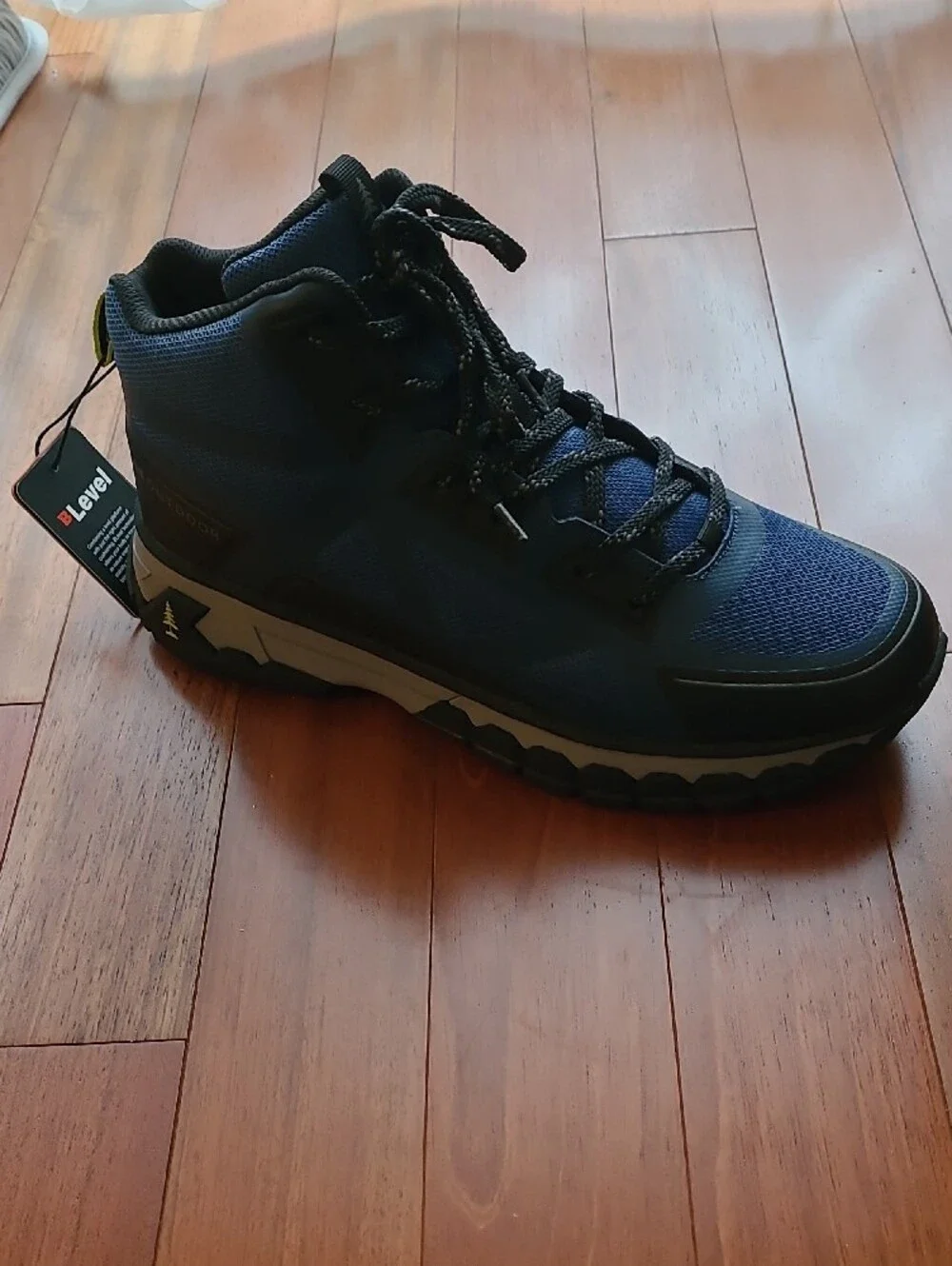 Men's Bass Outdoor Blue and Black Athletic Hiking Shoes